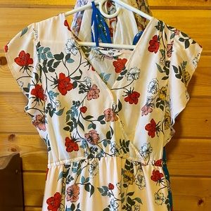 Light pink faux wrap dress